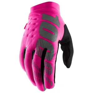 Dámské cyklo a motokrosové rukavice 100% Brisker Women's růžová/černá  XL