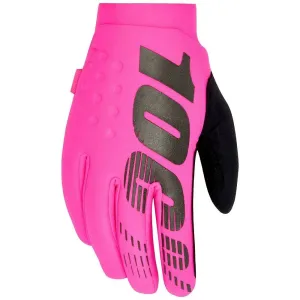 Pánské cyklo a motokrosové rukavice 100% Brisker neon růžová  XL #5620129
