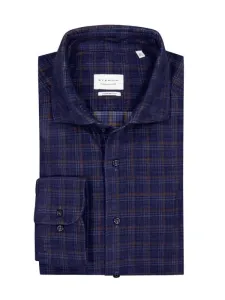 Nadměrná velikost: 1863 by Eterna, Flanelová košile s glenčekovým vzorem, comfort fit Námořnická Modrá #5434328