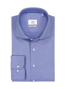 Nadměrná velikost: 1863 by Eterna, Košile z dvojmo skané (two ply) bavlny, s celoplošným potiskem, comfort fit Modrá #5434321