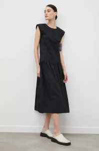 Bavlněné šaty 2NDDAY černá barva, midi #5393415