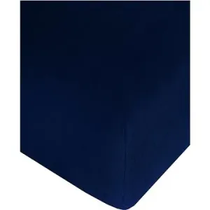 4sleep froté prostěradlo s gumičkou, 70 × 140 - 23 tm. modrá