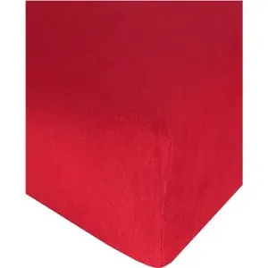 4sleep froté prostěradlo s gumičkou, 70 × 140 - 26 červená