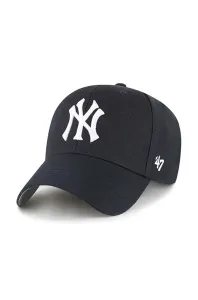 Bavlněná baseballová čepice 47brand MLB New York Yankees tmavomodrá barva, s aplikací