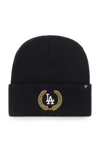 Čepice s vlněnou směsí 47brand Mlb Los Angeles Dodgers černá barva,