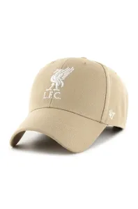 Čepice z vlněné směsi 47brand EPL Liverpool žlutá barva, s aplikací