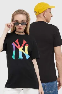 Bavlněné tričko 47brand MLB New York Yankees černá barva, s potiskem #5911257
