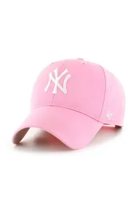 Čepice 47brand Mlb New York Yankees růžová barva, s aplikací