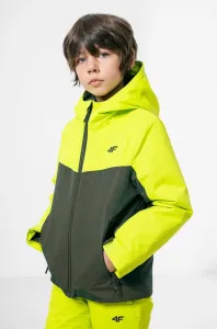 Dětská lyžařská bunda 4F zelená barva #5694617