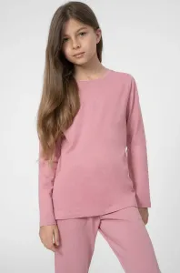 Dětské tričko s dlouhým rukávem 4F F056 růžová barva