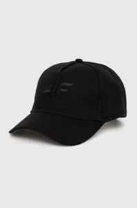 Bavlněná baseballová čepice 4F černá barva #5336271