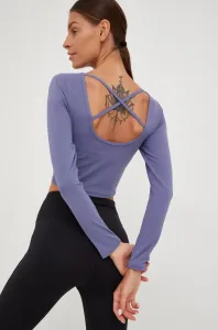 Tričko na jógu s dlouhým rukávem 4F fialová barva