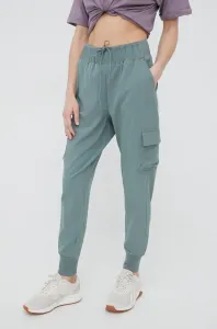 Kalhoty 4F dámské, zelená barva, jogger, high waist #2092629