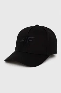Bavlněná baseballová čepice 4F černá barva