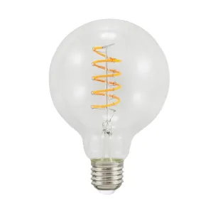 LED žárovka LED E27 G95 4W = 21W 210lm 2200K Teplá bílá 360° Filament GOLDLUX (Polux)