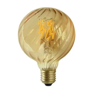 LED žárovka LED E27 G95 4W = 38W 450lm 2700K Teplá bílá GOLDLUX (Polux) Vintage Amber Dekorační