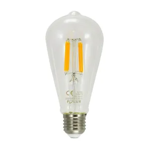LED žárovka LED E27 ST64 7,5W = 75W 1055lm 3000K Teplá bílá 360° Filament GOLDLUX (Polux)