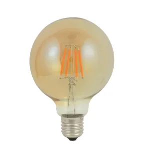 LED žárovka LED G95 E27 4W = 18W 320lm 2000K Teplá bílá 360° Filament GOLDLUX (Polux)