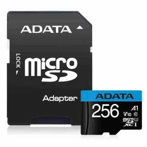 ADATA Micro SDXC Premier 64GB + SD adaptér, UHS-I A1, Class 10 - rychlost 85 MB/s (AUSDX64GUICL10A1-RA1)