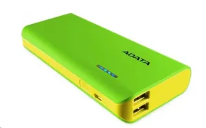 ADATA PowerBank PT100 - externí baterie pro mobil/tablet 10000mAh, zelená/žlutá