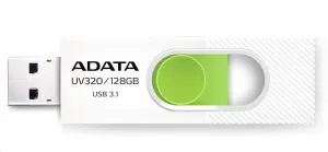USB klíč A-DATA UV320, 128GB, USB 3.1-rychlost 80 MB/s, White (AUV320-128G-RWHGN)