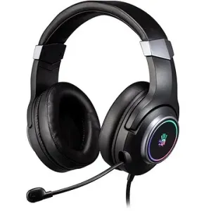 A4Tech Bloody G350, sluchátka s mikrofonem, ovládání hlasitosti, černá, herní sluchátka, podsvícené, 7.1. virtual typ USB