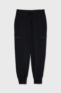 Dětské kalhoty Abercrombie & Fitch černá barva, hladké #6087435