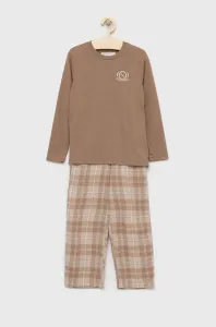 Dětské pyžamo Abercrombie & Fitch béžová barva #5910605