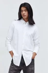 Košile Abercrombie & Fitch pánská, bílá barva, regular, s límečkem button-down #6112301