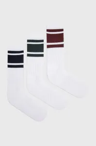 Ponožky Abercrombie & Fitch (3-pak) pánské, bílá barva