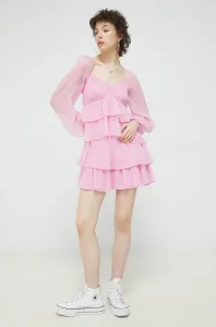 Šaty Abercrombie & Fitch růžová barva, mini #4866492