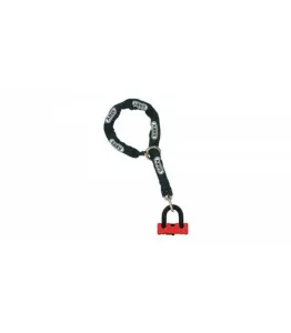 Abus Řetěz + zámek U profil Granit (délka 120 cm, tloušťka 12 mm, třmen zámku tloušťka 10 mm), (červený)