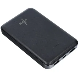 Zdroj záložní PowerBank ABX Ultra Slim USB-C + 2x USB 5000mAh LED indikace černý