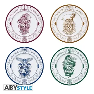 ABY style Sada 4 ks talířů Bradavického fakulty - Harry Potter