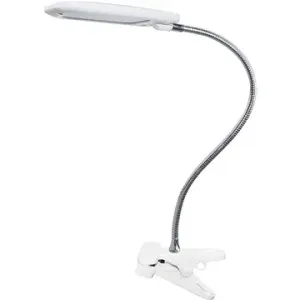 LED stolní lampička s vypínačem a klipem BAZ 5W/230V/4000K/340Lm/120°/IP20, bílá