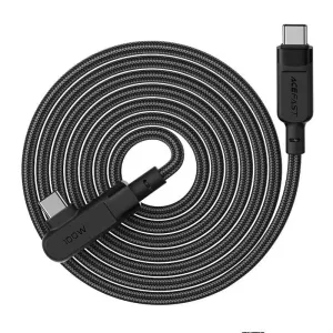 Kabel USB-C na USB-C Acefast C5-03 úhlový, 100 W, 2 m (černý)