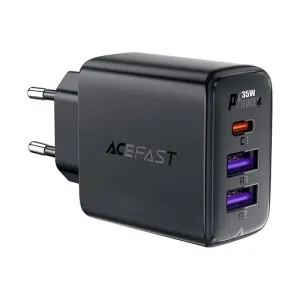 Nabíječka Acefast A57 GaN 2xUSB-A+USB-C PD35W EU (černá)