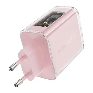 Síťová nabíječka Acefast A45, 2x USB-C, 1xUSB-A, 65W PD (růžová)