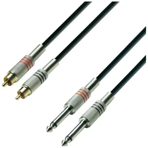 Double Line kabel 2x cinch (M) / 2x jack (M) 6,3 mm, 3 m #275092