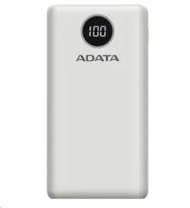 ADATA PowerBank P20000QCD - externí baterie pro mobil/tablet 20000mAh, 2, 1A, bílá (74Wh)