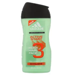 Adidas Sprchový gel a šampon pro muže 3 v 1 Hair & Body Active Start (Shower Gel, Shampoo, Face Wash) 400 ml