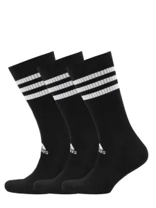 Nadměrná velikost: Adidas, Sportovní ponožky, s typickými značkovými proužky, balení 3 párů černá