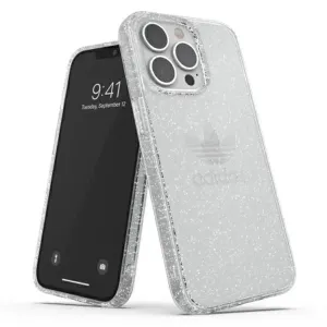 Adidas OR Ochranné průhledné pouzdro Glitter pro iPhone 13 Pro / iPhone 13 - čiré a stříbrné