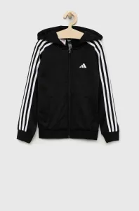 Dětská mikina adidas U TR-ES 3S černá barva, s kapucí, vzorovaná #4824808