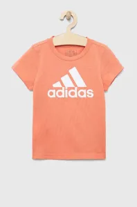 Dětské bavlněné tričko adidas G BL oranžová barva #5054276