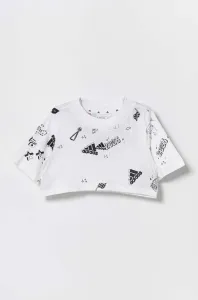 Dětské bavlněné tričko adidas JG BLUV Q3 AOPT bílá barva #5971415