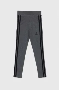 Dětské legíny adidas šedá barva, s aplikací