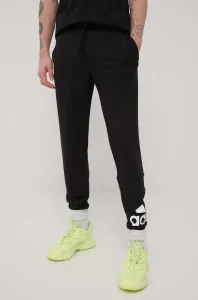 Kalhoty adidas GK8968 pánské, černá barva, s potiskem