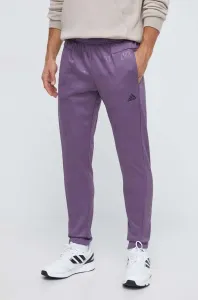 Tepláky adidas fialová barva, vzorované