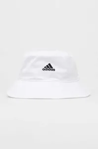 Bavlněná čepice adidas bílá barva